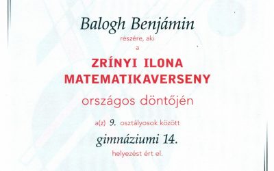 Zrínyi Ilona matematikaverseny döntője